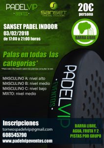 Torneos padel Madrid Sanset Padel Indoor PadelVip Eventos Palas de pádel Siux